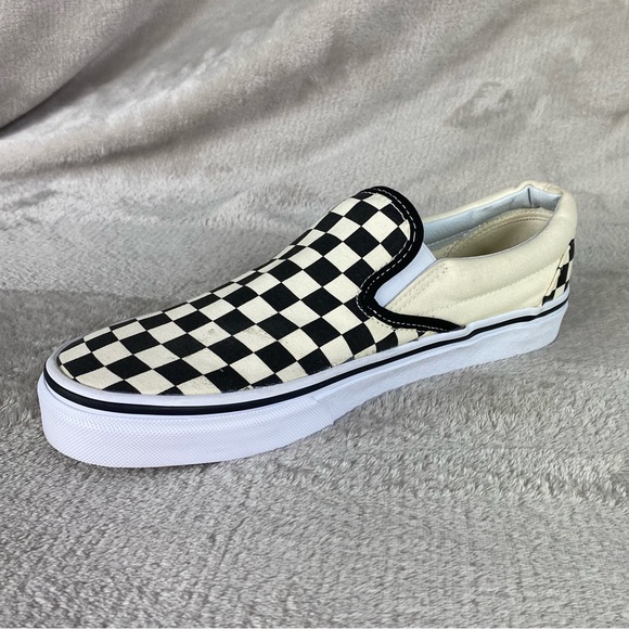 Vans Checkerboard Womens Sneaker Skate Shoes Size 7.5 Off White Black Canvas NEW - Picture 6 of 10